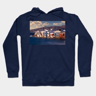 The picturesque Little Venice in Mykonos, Greece Hoodie